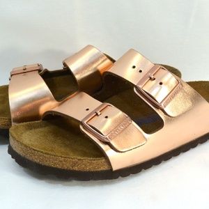 Rose Gold Birkenstocks - Size 38